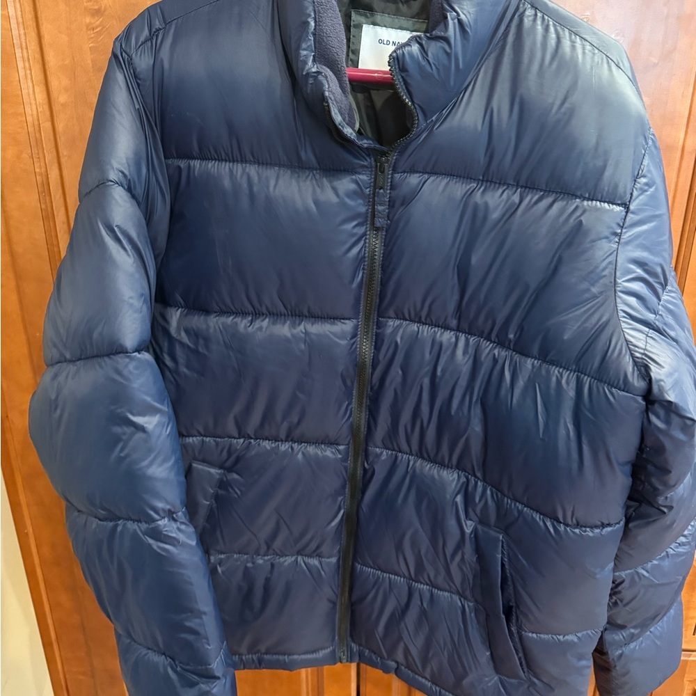 Old Navy youth Large Blue Puffer Jacket